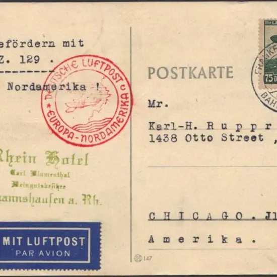 Germany 1936 (5th May) Zeppelin Mail "Hindenburg" ...