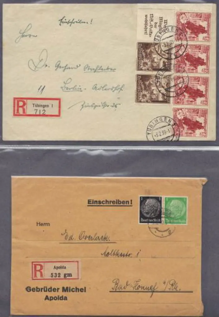 Germany 1937, 1939, 1940 & 1942 covers (first 3 ... Image 1++
