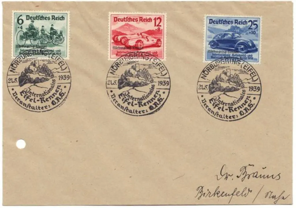 Germany 1939 "Nurburgring Rennen" ovpts on cover ... Image 1++