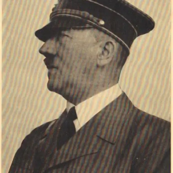 Germany 1942 b/w postcard showing profile of ...