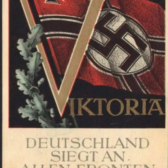 Germany 1942 handcoloured propaganda postcard ...