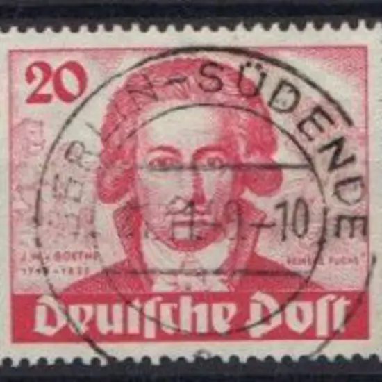 Germany-Berlin 1949 Goethe set of 3 F/U. Mi. 61/63 ...