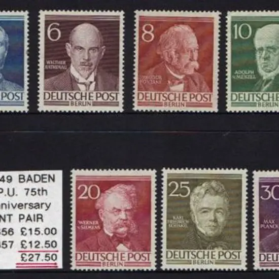 Germany-Berlin 1952 Famous Berliners. 40pf tone ...