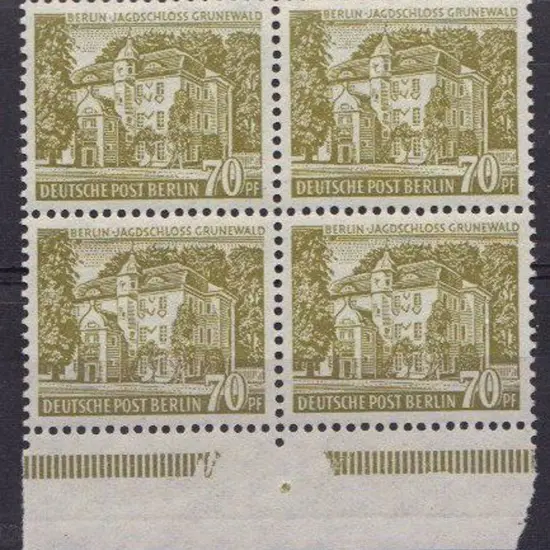 Germany-Berlin 1954 70pf olive Hunting Lodge MUH ...