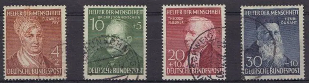 Germany-West 1952 Relief Fund set F/U. Mi. 156/59 ... Image 1++