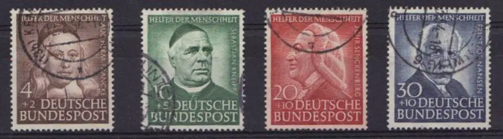 Germany-West 1953 Relief Fund set F/U. Mi. 173/76 ... Image 1++