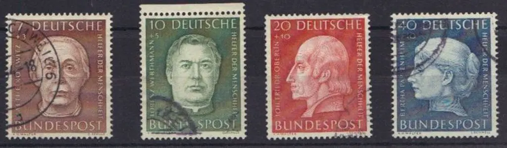 Germany-West 1954 Relief Fund set of 4 F/U. Mi. ... Image 1++