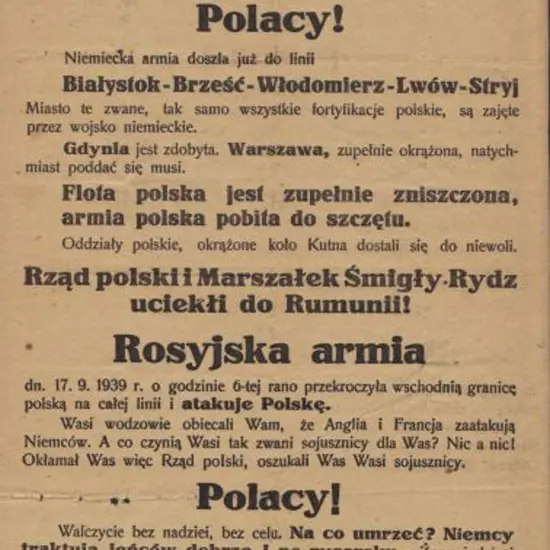 Germany-Poland Occupation 1939 Public Poster ...