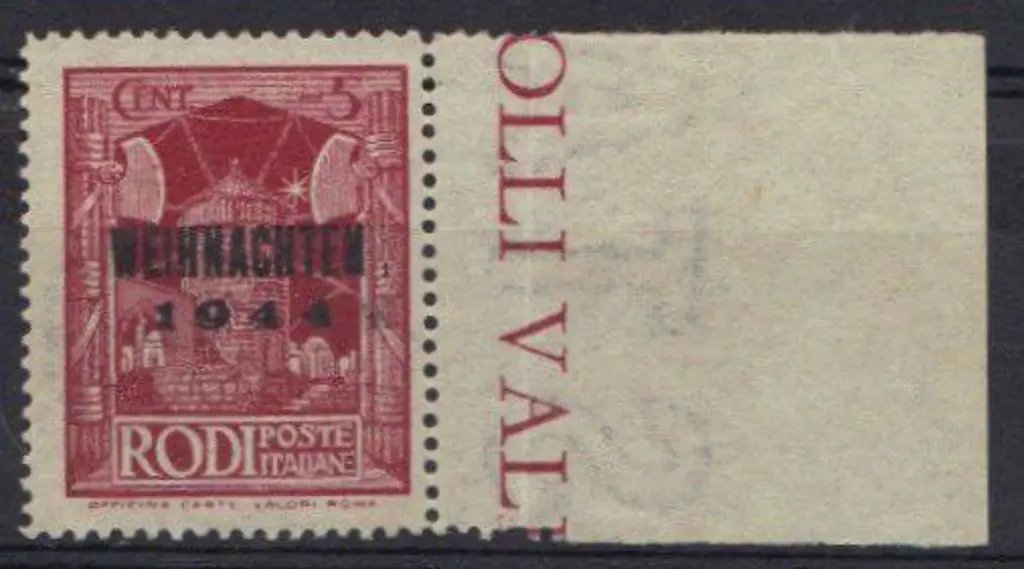 Germany-Poland Occupation 1944 5c "WEINNACHTEN ... Image 1++