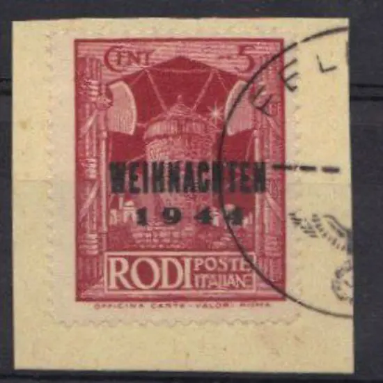 Germany-Poland Occupation 1944 5c "WEINNACHTEN ...