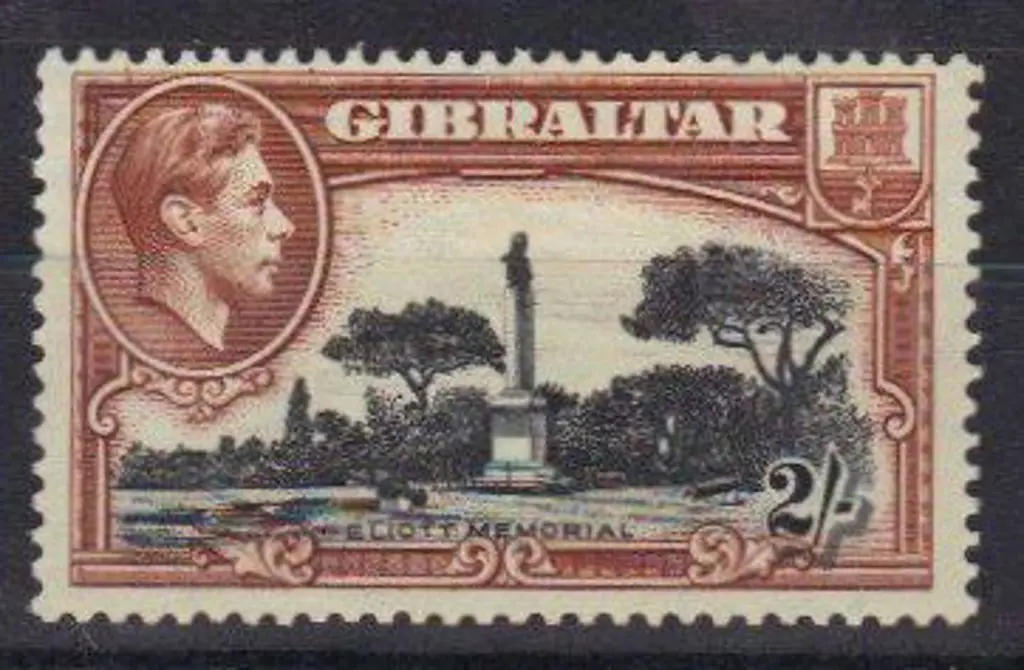 Gibraltar 1938 2/- KGVI Eliott Memorial Perf. 13½. ... Image 1++