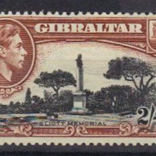 Gibraltar 1938 2/- KGVI Eliott Memorial Perf. 13½. ...