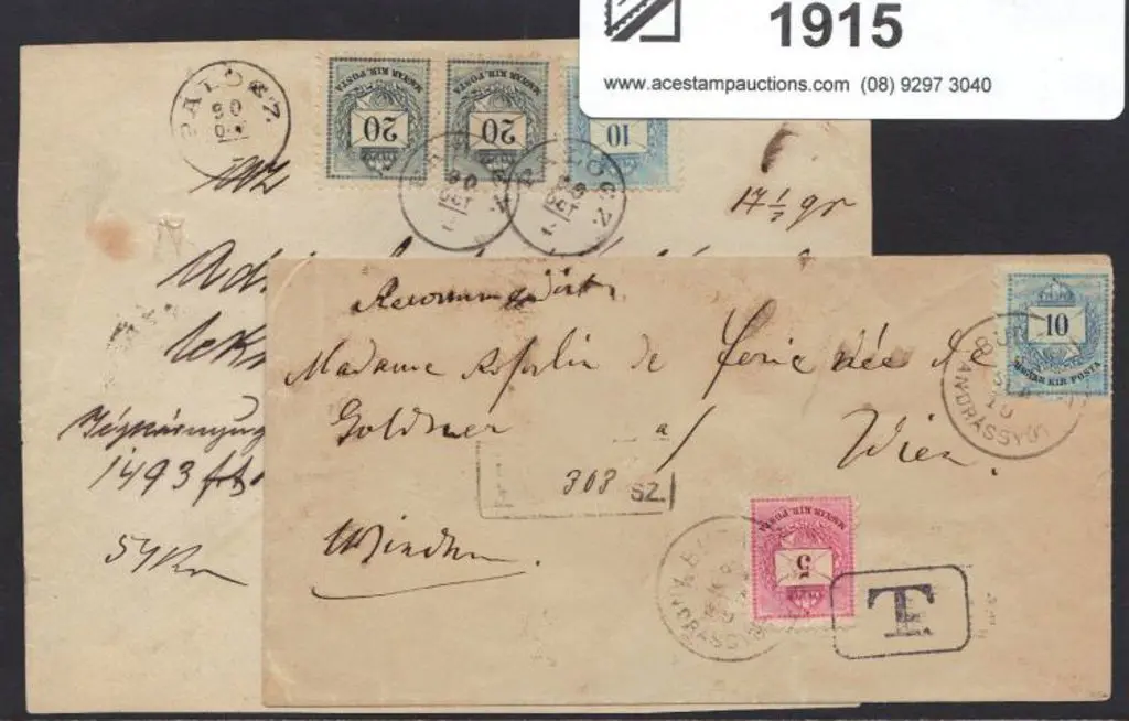 Hungary 1885 Registered letter from Budapest with ... Image 1++