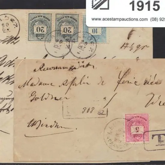 Hungary 1885 Registered letter from Budapest with ...