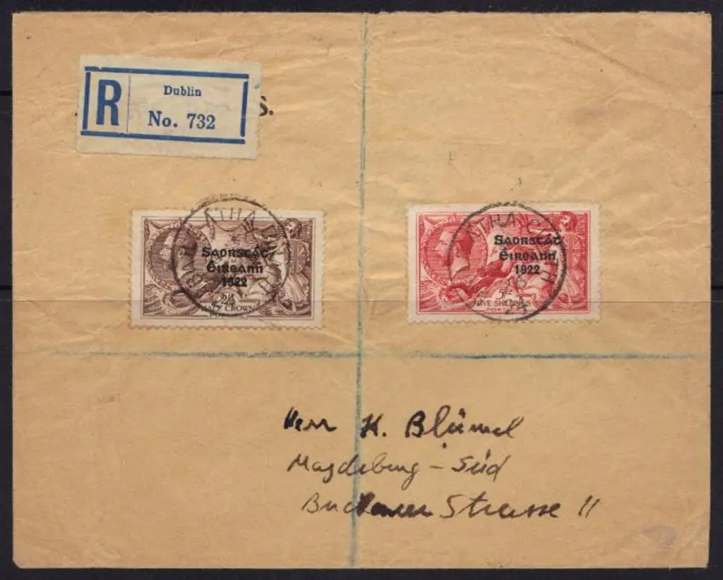 Ireland 1926 (19th May) 2/6d chocolate-brown & 5/- ... Image 1++