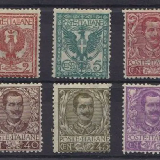 Italy 1901 Laureated Design set to 1L. Fresh MLH. ...