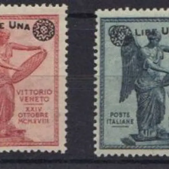 Italy 1924 One Lira surcharges on "Victory" ...