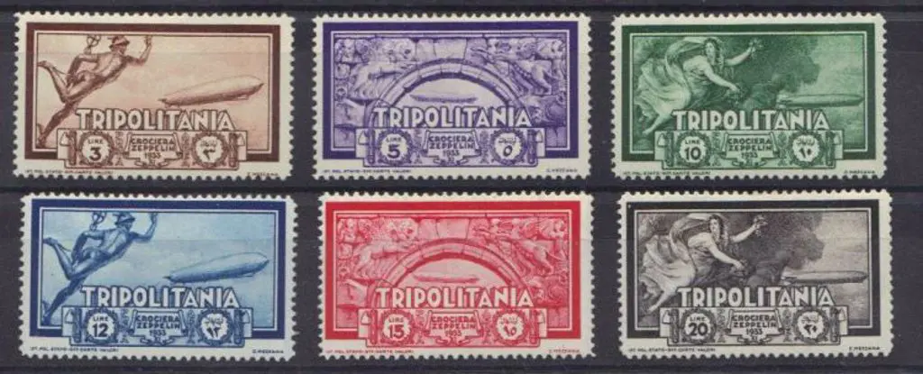 Italian Colonies-Tripolitania 1933 Graf Zeppelin ... Image 1++