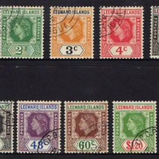Leeward Islands 1954 ½c to $4.80 QEII Defins on ...