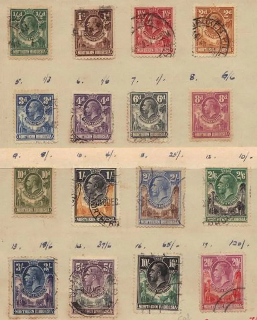 Northern Rhodesia 1924/29 set to 20/- (excl. ... Image 1++