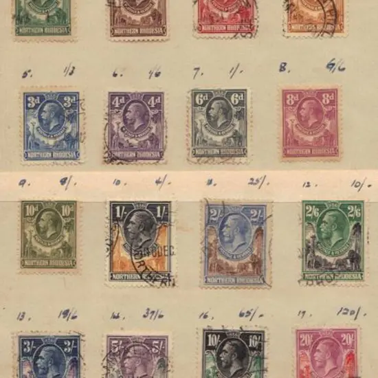 Northern Rhodesia 1924/29 set to 20/- (excl. ...