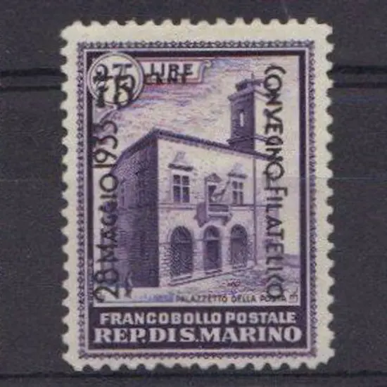 San Marino 1933 Philatelic Congress surcharges ...