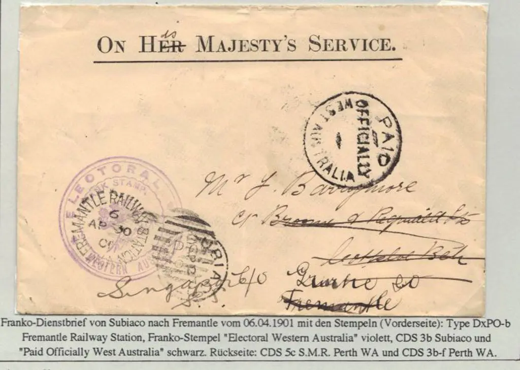 Western Australia 1890s-c1999 Postmark collection ... Image 1++