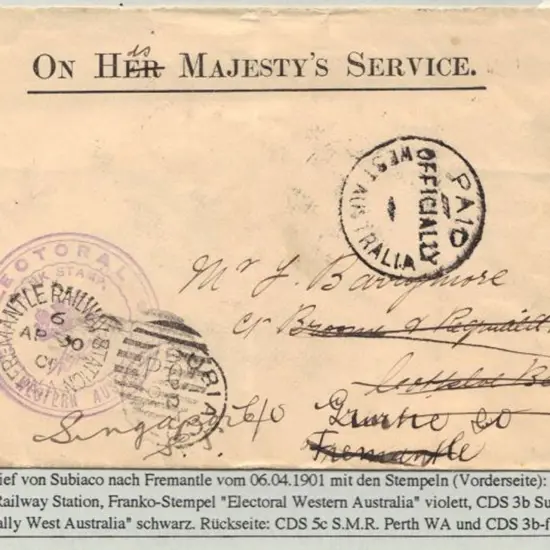 Western Australia 1890s-c1999 Postmark collection ...