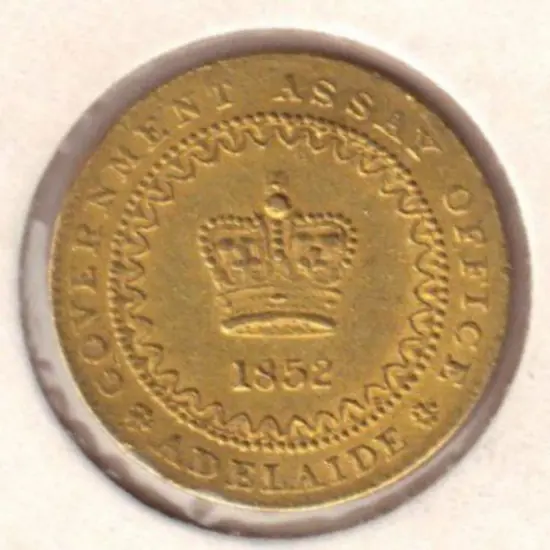 1852 Adelaide Gold Pound Type II. VF/EF. A rare ...