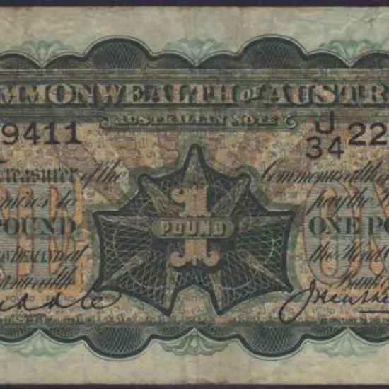 1927 £1 Riddle/Heathershaw VF