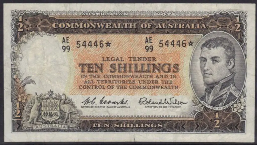 1961 10/- Coombs/Wilson star note. Small tear in ... Image 1++