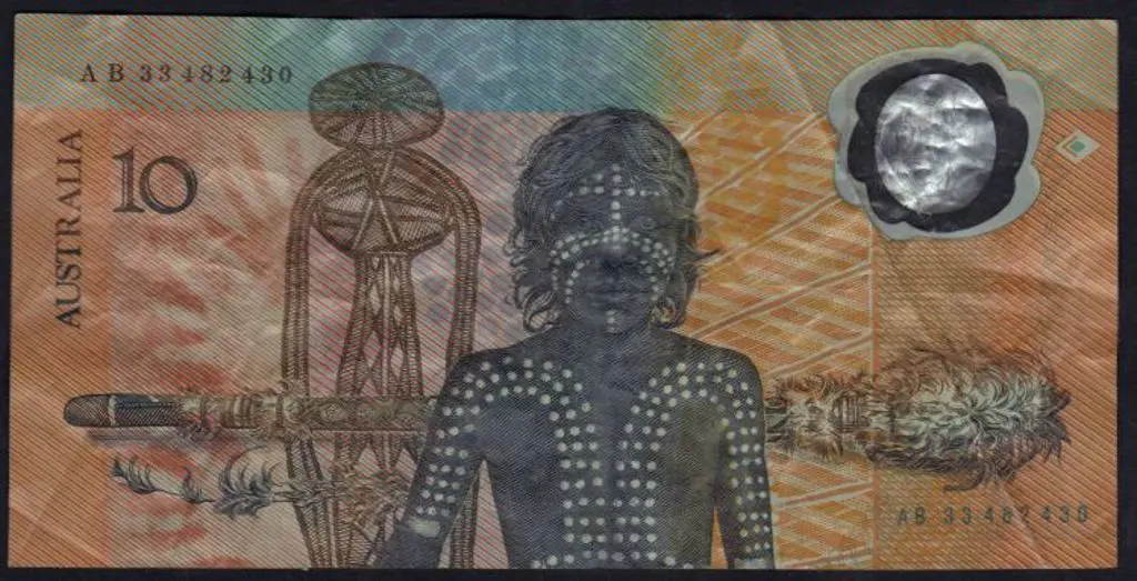 1988 $10 Bicentennial/Aboriginal Polymer with ... Image 1++