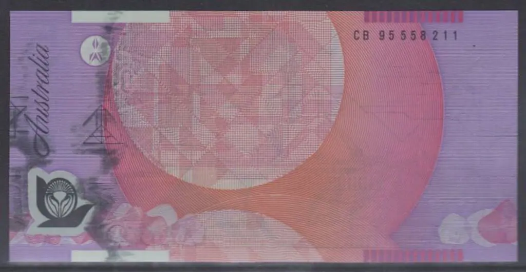 1995 $5 Polymer Fraser/Evans with reverse missing ... Image 1++