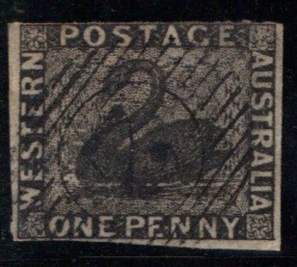 1854 1d black. F/U with 2½ clear margins & just ... Image 1++