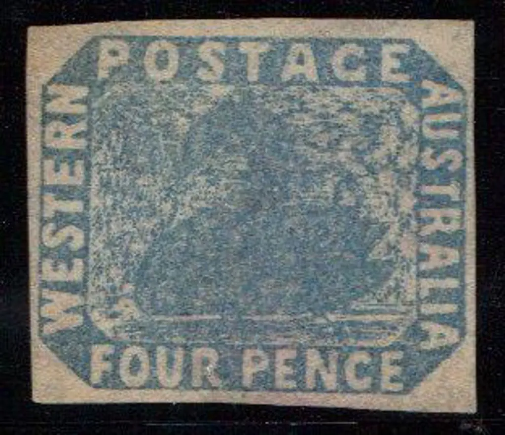 1854 4d pale blue. Large margins all round. Rough ... Image 1++