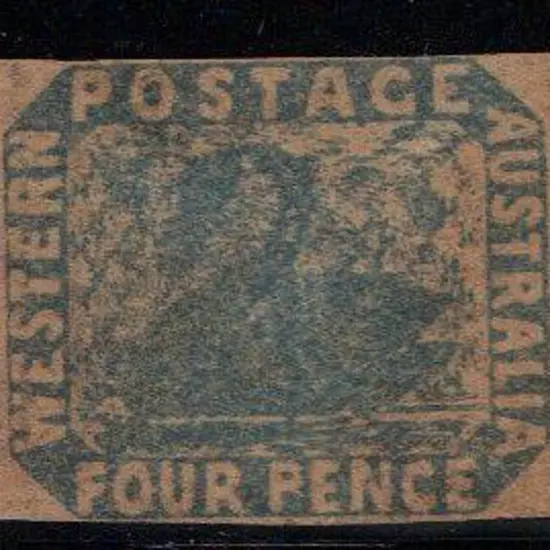 1854 4d blue imperf. Mint with 4 margins. A scarce ...