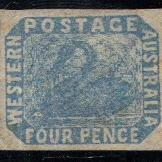 1854 4d blue unused with 4 large even margins. ...
