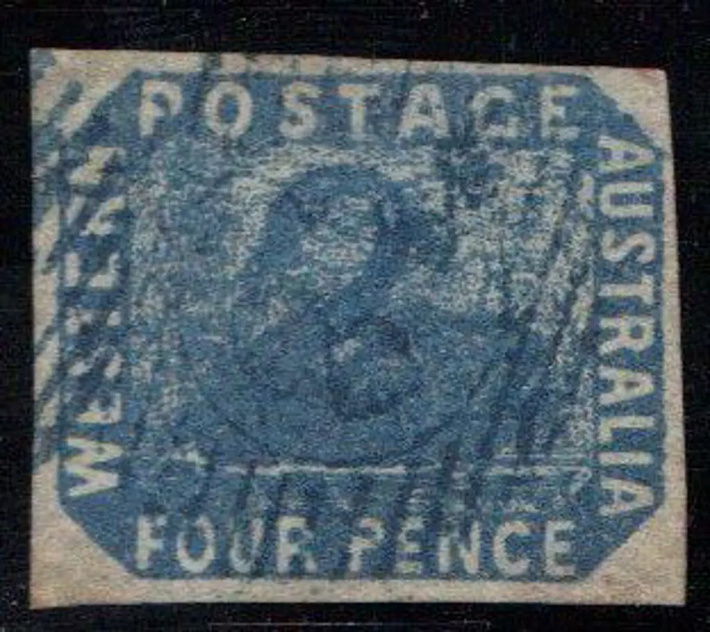 1854 4d deep dull blue. F/U with large to huge ... Image 1++