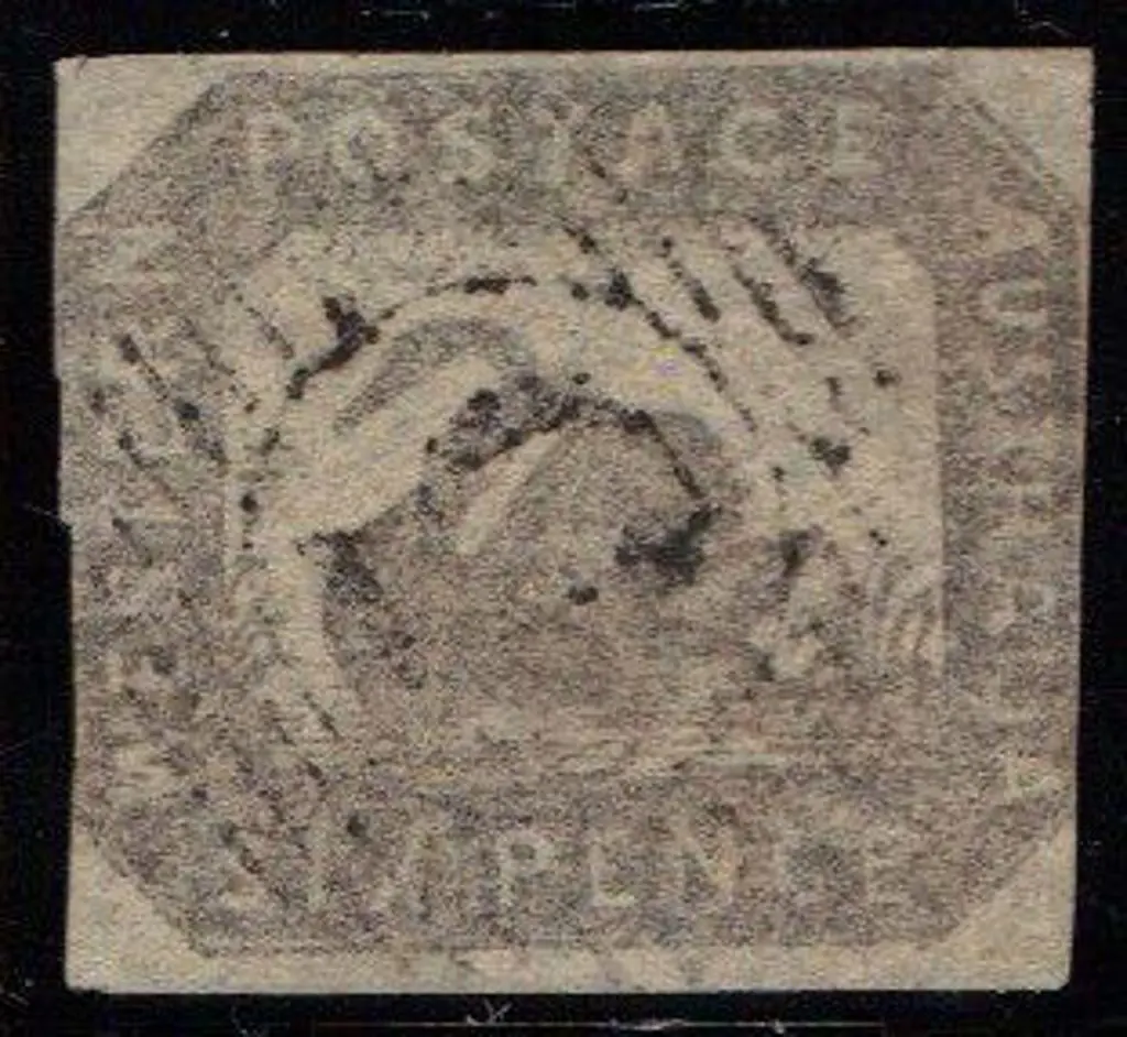 1857 6d grey-black. 3 margins with 1 cut into. ... Image 1++