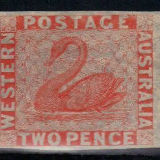 1860 2d orange-vermilion. Superb mint 4 margin ...