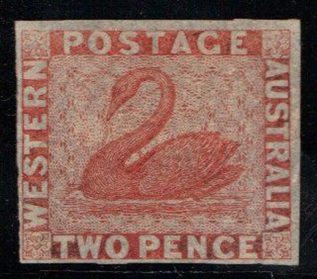 1860 2d deep vermillion 4 margin mint & F/U with ... Image 1++