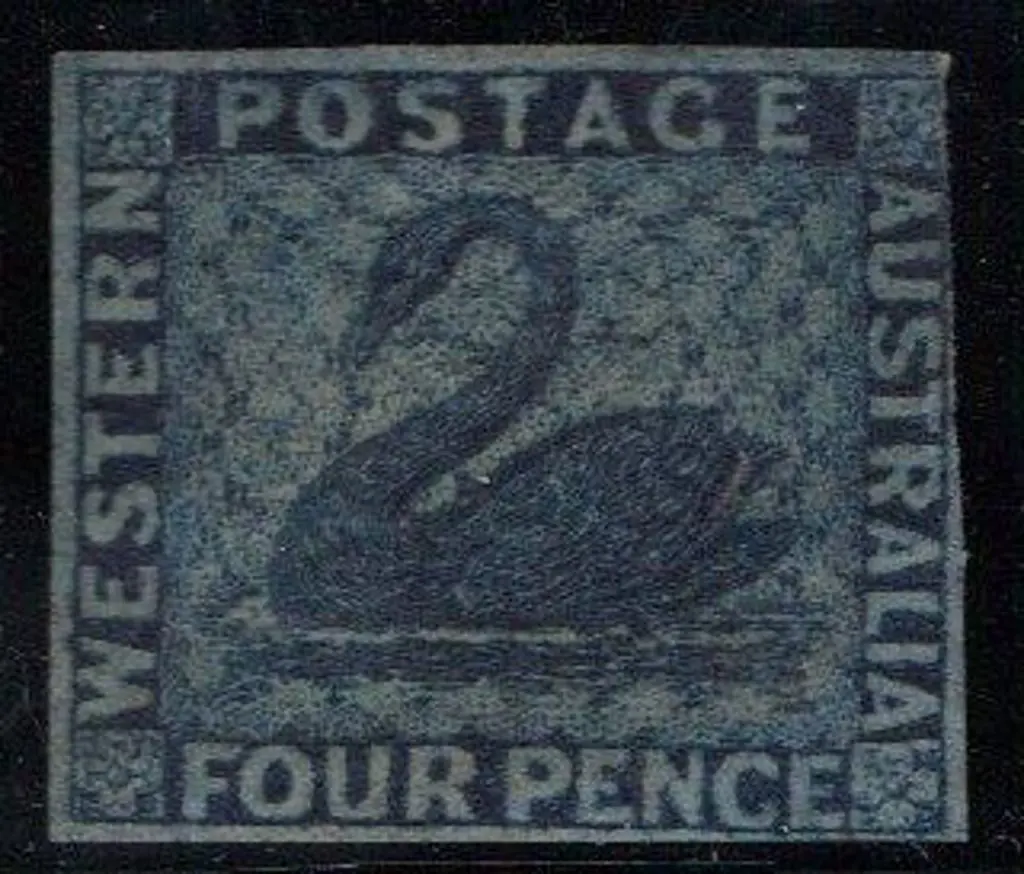 1860 4d deep blue with sideways wmk. Mint without ... Image 1++