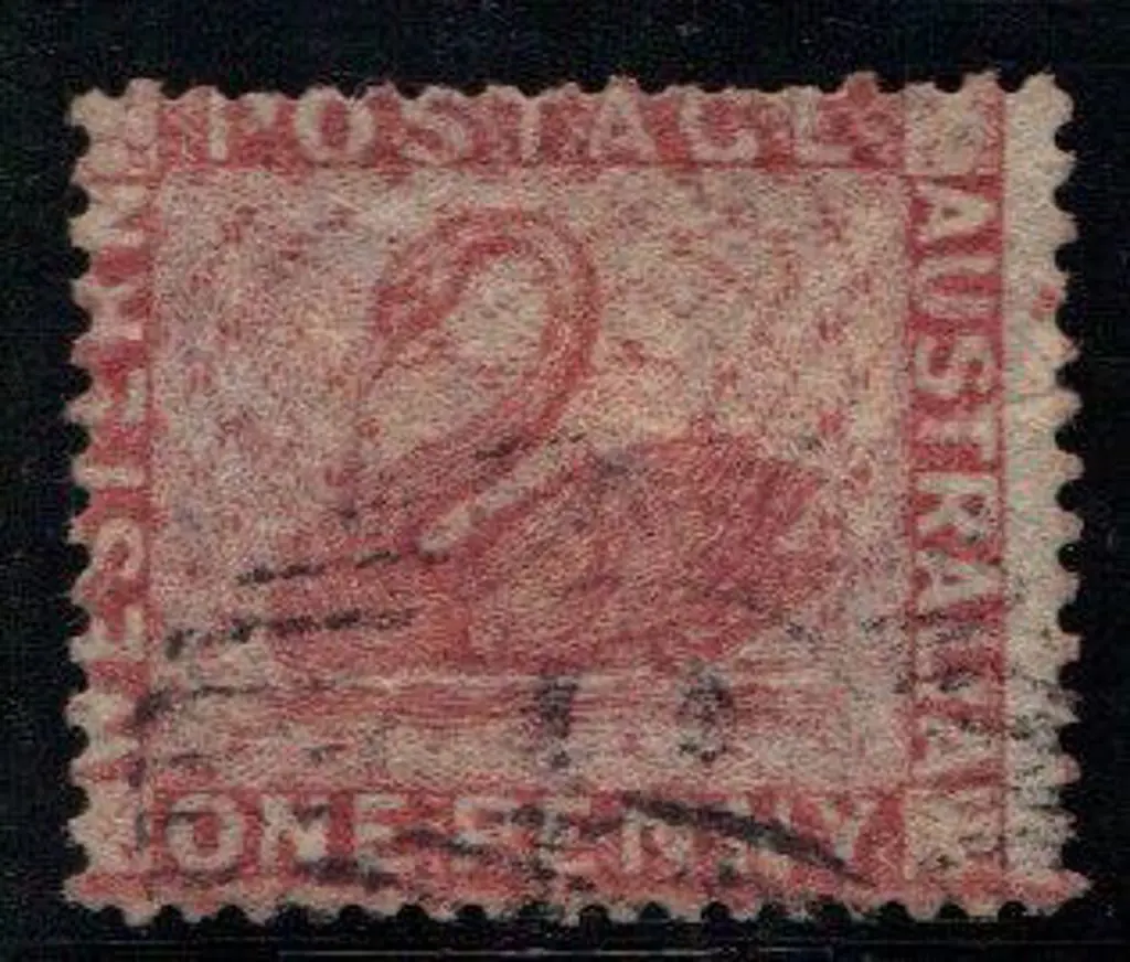 1861 1d rose perf. 14. F/U with wmk sideways, ... Image 1++