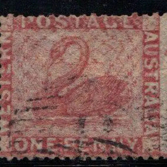 1861 1d rose perf. 14. F/U with wmk sideways, ...