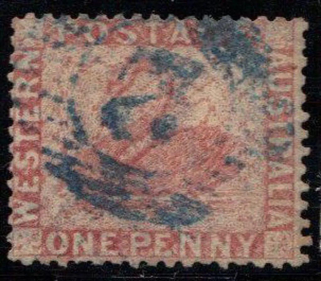 1861 1d rose perf. 14. Good used with watermark ... Image 1++