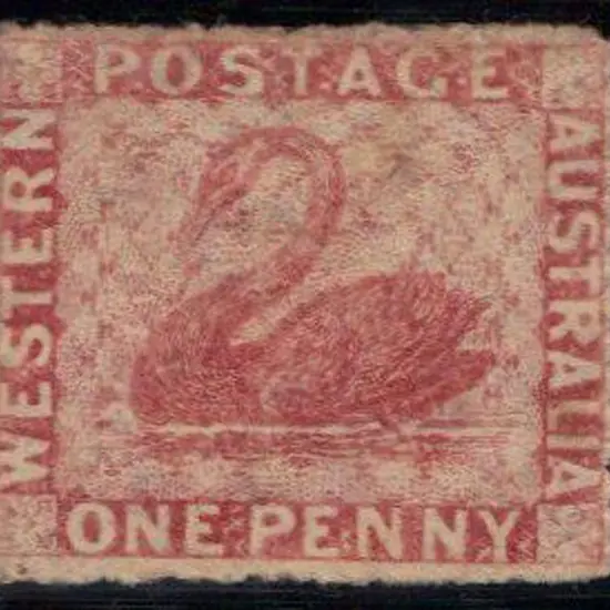 1861 1d rose, very rough perf. 14-16. Mint no gum ...