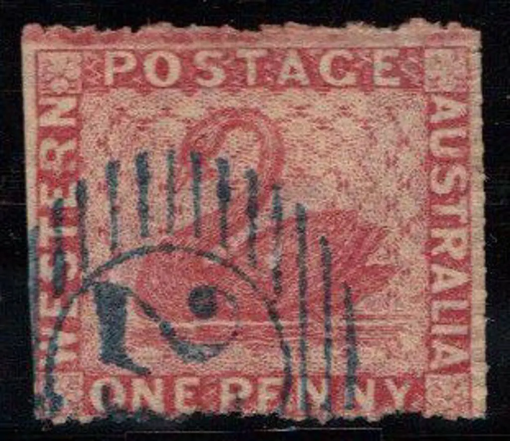 1861 1d rose-carmine perf. 14-16 (very rough) with ... Image 1++