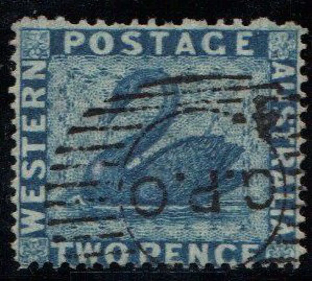 1861 2d blue perf. 14-16. F/U with wmk sideways, ... Image 1++