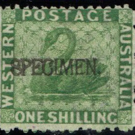 1864 1/- green with SPECIMEN overprint. MLH. SG ...