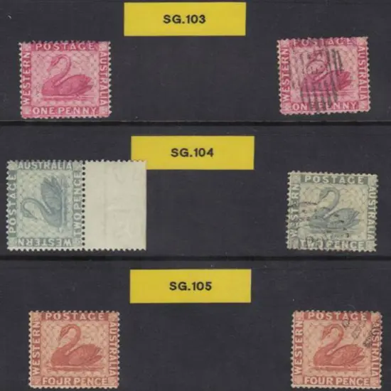 1888 set 1d carmine pink, 2d grey & 4dred-brown ...